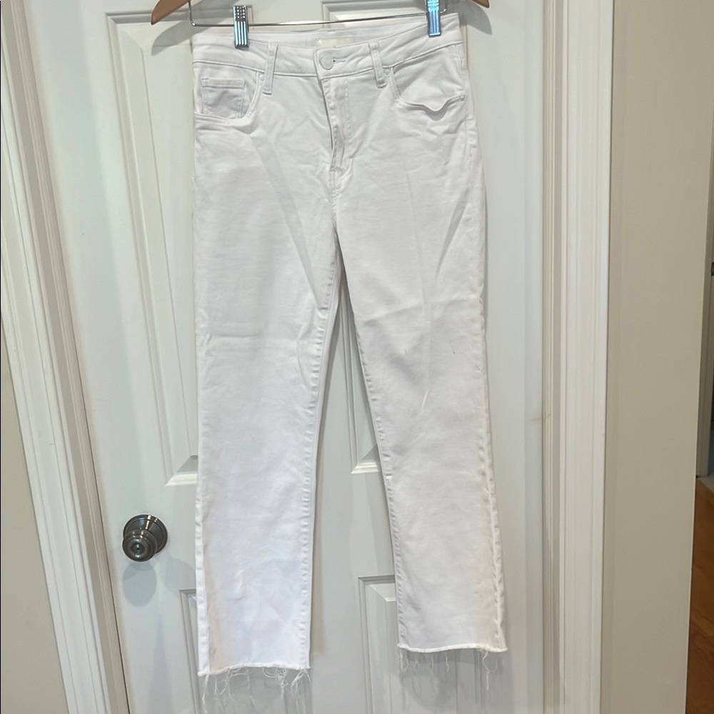 Kut from the Kloth White Straight Leg Jeans
